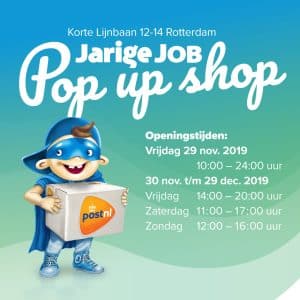 Doneer in december je cadeau in de Jarige Job Pop up shop